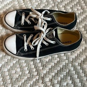 Girls black converse